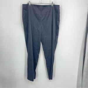 Lafayette 148 New York Stanton Sz 12 Black Satin Pants taper fit